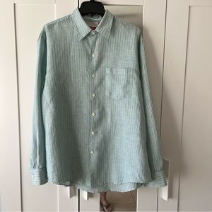 Mens Izod Linen Shirt Size Large